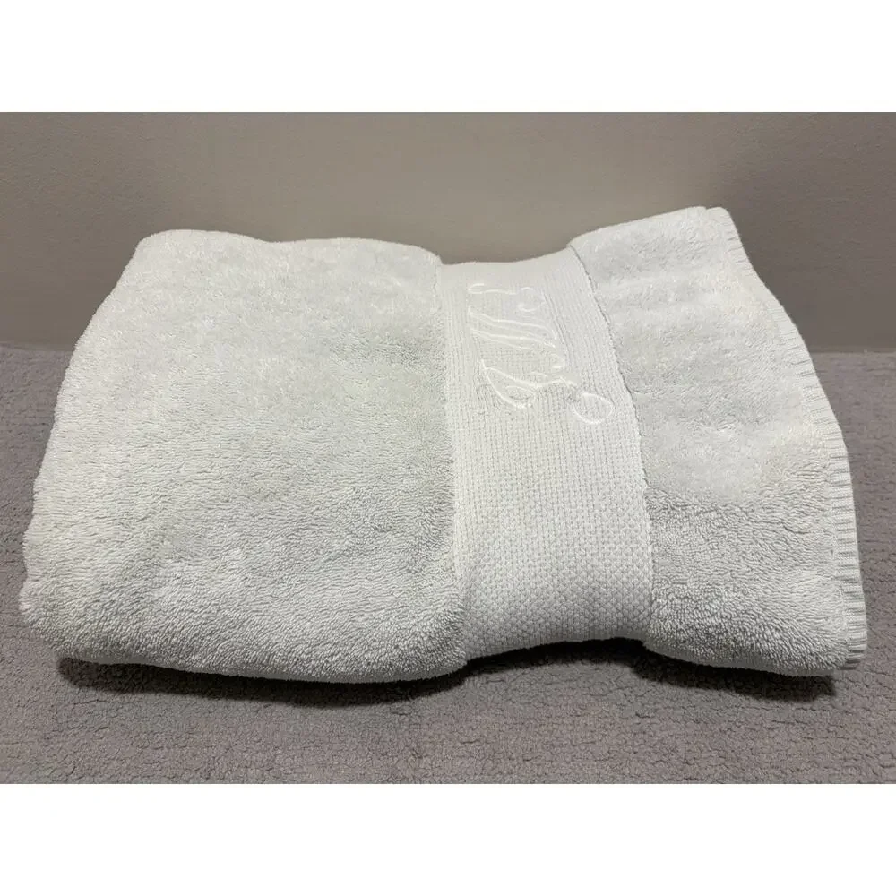 FRONTGATE Resort Collection Turkish Oversized Bath Towel Light Green Monogrammed